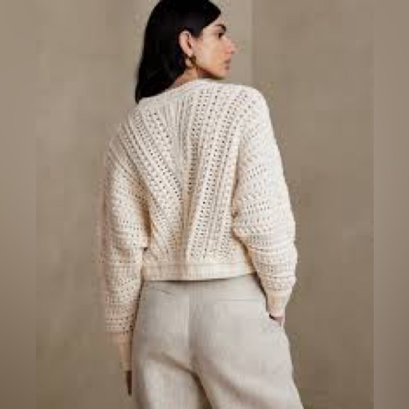 Banana Republic Lexia Cropped Cotton Sweater - Picture 3 of 8